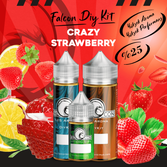 %25 Yüksek Aroma Diykit Crazy Strawberry - Falcon Kimya