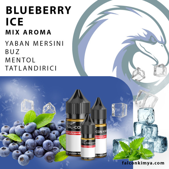 Blueberry Ice 10 - 15 - 30 ml Mix Aroma - Falcon Kimya